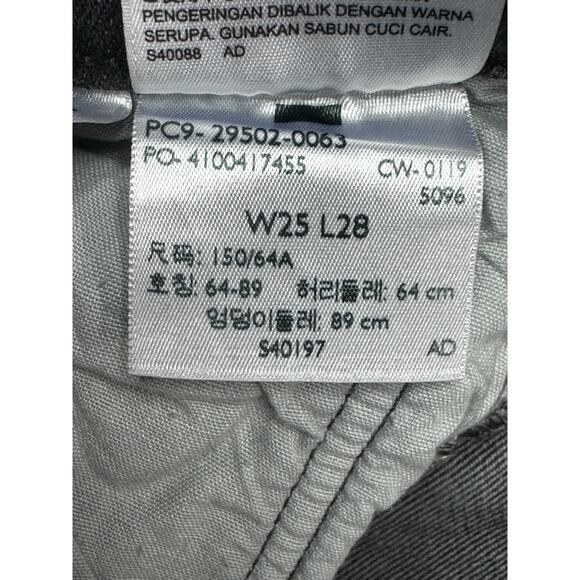 Levi's 501S Women's Button Fly Skinny Gray Denim Jeans - Size 25x28 (26x28) - Picture 6 of 7